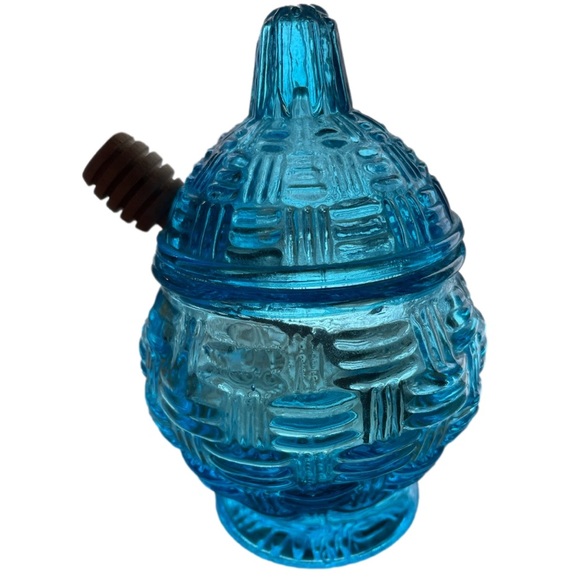 Honey Jar Blue Glass - Picture 7 of 9